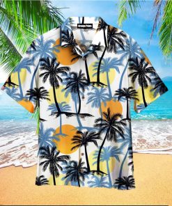 Retro Sunset Palm Trees Tropical Hawaiian Shirt