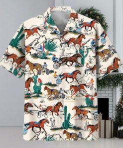 Desert Horse Harness Racing Hawaiian Shirt