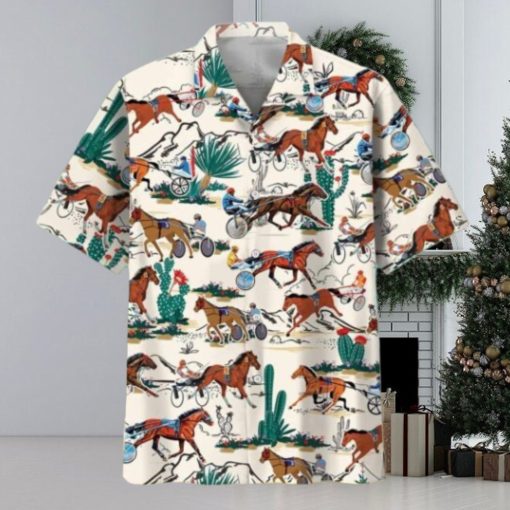 Desert Horse Harness Racing Hawaiian Shirt