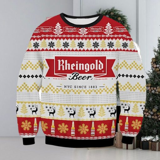 Rheingold Beer Ugly Christmas Sweater, Gift for Christmas Holiday