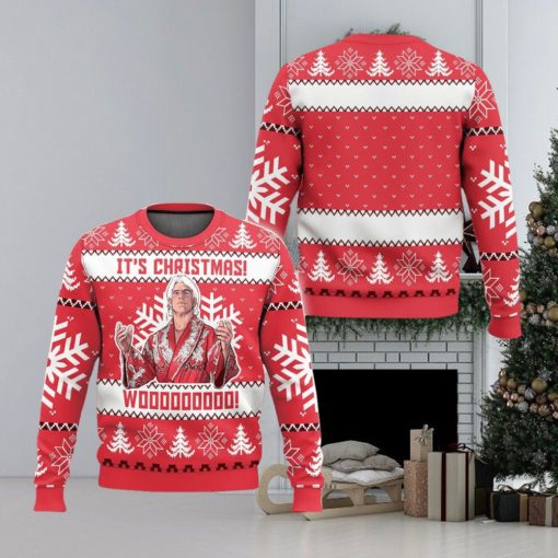 Ric Flair It’s Christmas Woooo Ugly Sweater Gift Christmas For Men And Women