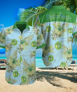 Rick And Morty Hawaiian Shirt Hibiscus Flowers Pattern Gift For Beach Trip