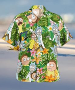 Rick And Morty Hawaiian Shirt Palm Leaves Pattern Beach Lovers Gift