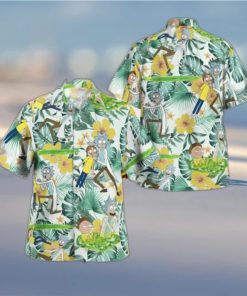 Rick And Morty Hawaiian Shirt Palm Leaves Pattern Best Beach Gift