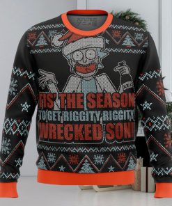 Rick And Morty Tis The Season Gifts For Family Christmas Holiday Ugly Sweater