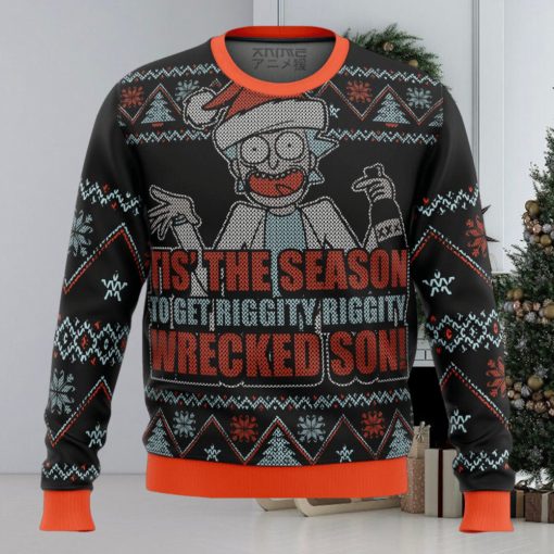 Rick And Morty Tis The Season Gifts For Family Christmas Holiday Ugly Sweater