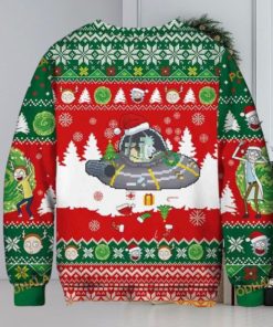 Rick And Morty UFO Ugly Christmas Sweater, Funny Xmas Sweater