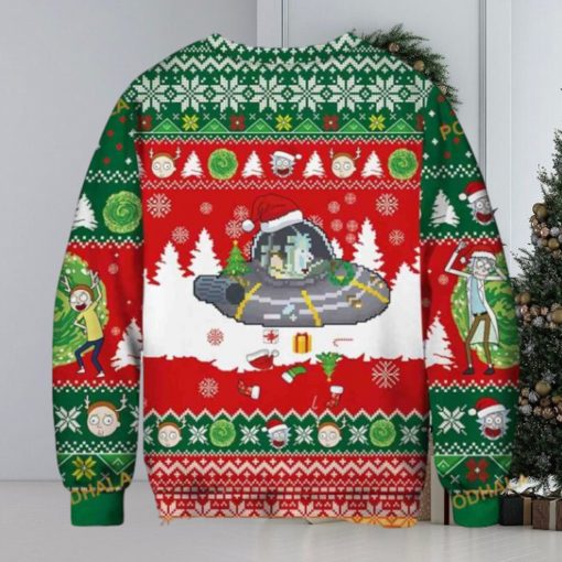 Rick And Morty UFO Ugly Christmas Sweater, Funny Xmas Sweater