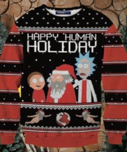 Rick And Morty Ugly Christmas Sweaters Happy Human Holiday