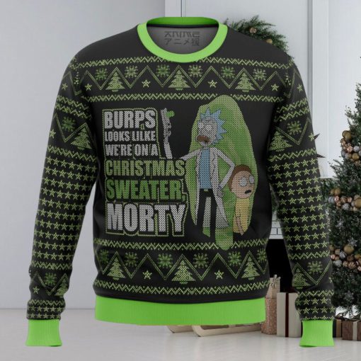 Rick And Morty We’re In A Xmas Sweater Gifts For Family Christmas Holiday Ugly Sweater