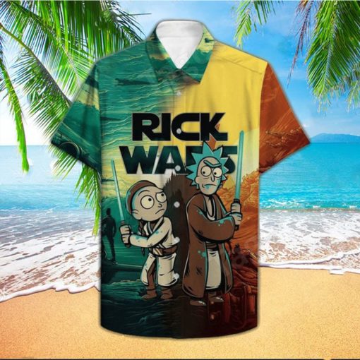 Rick & Morty Star Wars Hawaiian Shirt And Short