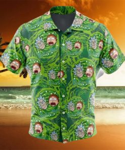 Rick and Morty Trippy Cosmic Rick Button Up Hawaiian Shirt