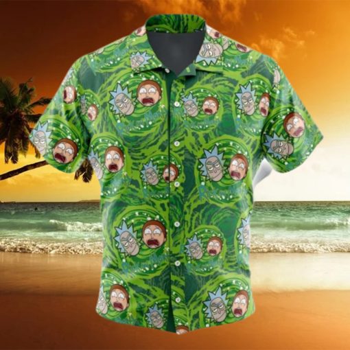 Rick and Morty Trippy Cosmic Rick Button Up Hawaiian Shirt