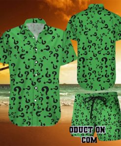 Riddler Supervillain Green Hawaiian Shirt