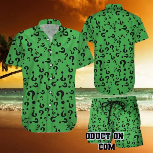 Riddler Supervillain Green Hawaiian Shirt