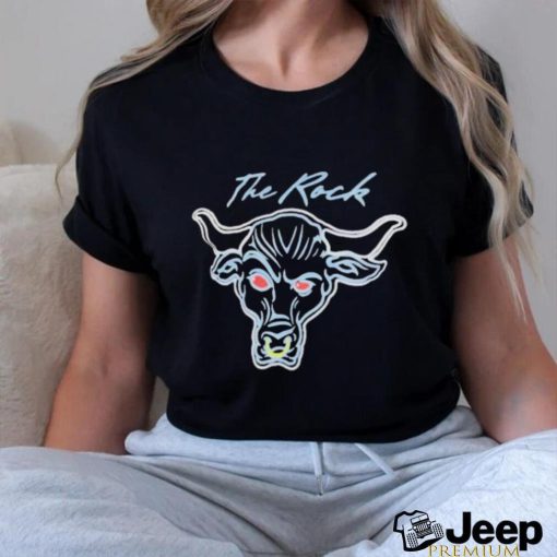 Ripple Junction Black The Rock Neon Glow Bull Shirt