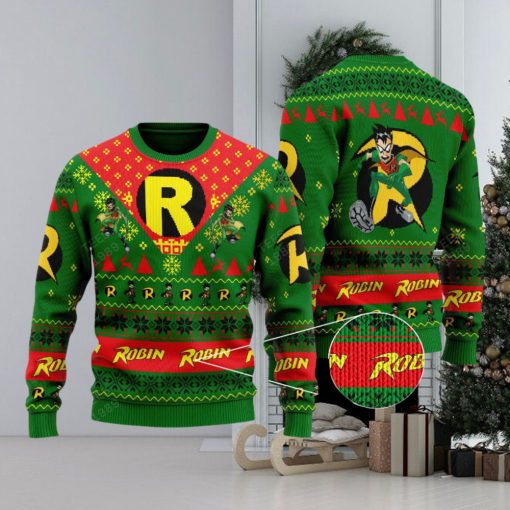 Robin Dc Comics Ugly Xmas Sweater Gift Holidays