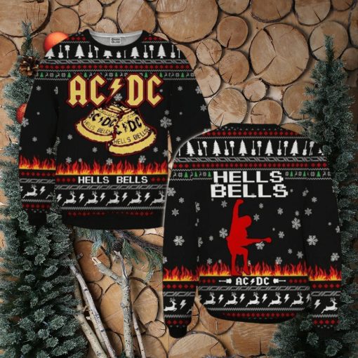 Rock Band Hells Bells Christmas Ugly Sweater