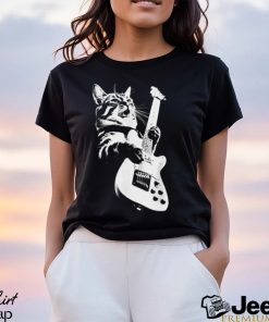 Rock Cat Playing Guitar Classic T Shirt