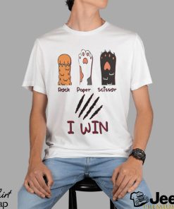 Rock paper scissors I win art shirt