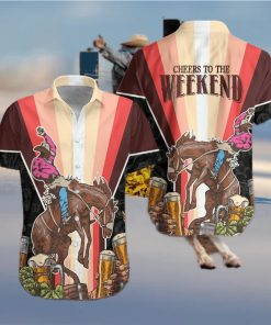 Rodeo And Beer Cheers To The Weekend Hawaiian Aloha Shirts