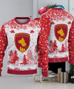 Rodez AF Big Logo Pine Trees Big Fans Gift Christmas Sweater For Men And Women