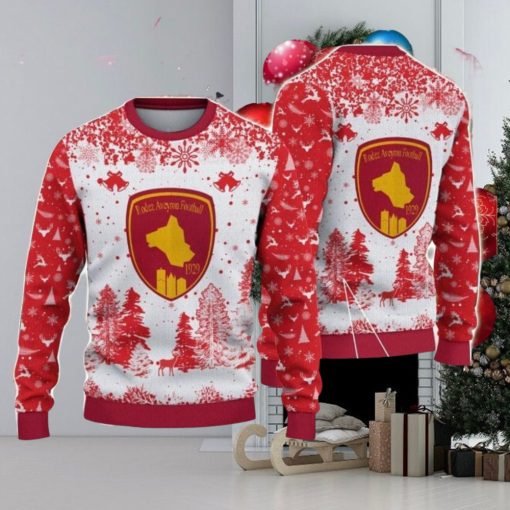 Rodez AF Big Logo Pine Trees Big Fans Gift Christmas Sweater For Men And Women