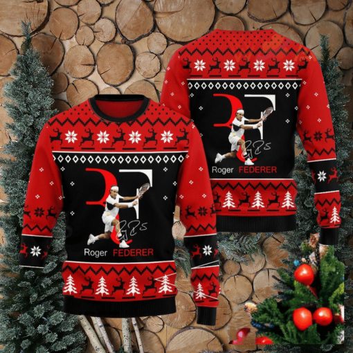 Roger Federer 3D Ugly Christmas Sweater