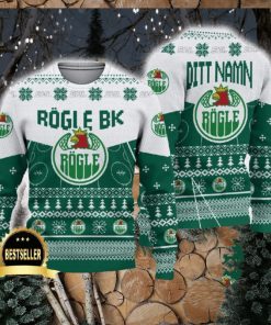 Rogle BK Ugly Christmas Sweater Logo Custom Name Gift Fans