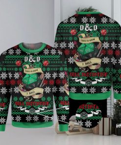 Roll Initiative Dungeons & Dragons Knitted Christmas 3D Sweater For Fans