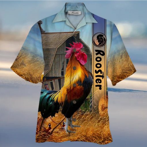 Rooster Colorful Unique Design Unisex Hawaiian Shirt