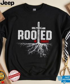 Rooted in Christ womens Christmas t shirt