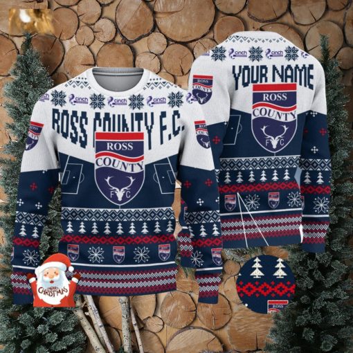 Ross County F.C. 3D Ugly Christmas Sweater Christmas Holiday Gift Custom Name For Men And Women