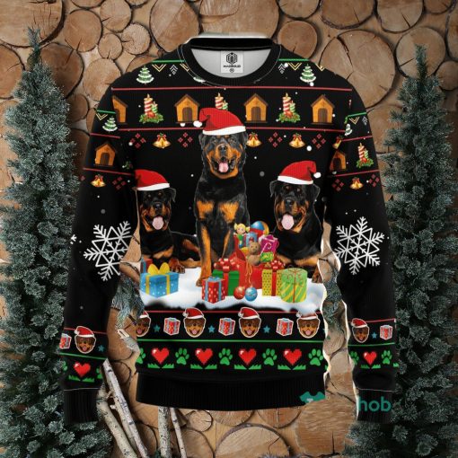 Rottweiler 2 Ugly Christmas Sweater Amazing Gift Men And Women Christmas Gift