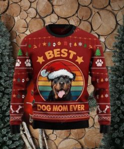 Rottweiler Best Dog Mom Ever Ugly Christmas Sweater Impressive Gift For Men And Women