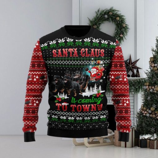 Rottweiler Town Ugly Christmas Sweater Gift Men Women