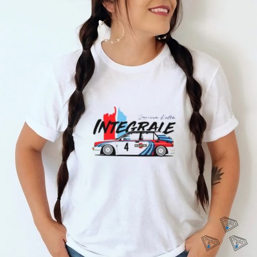 Round Neck T Shirt Unisex   Lancia Delta Integrale Rally Car