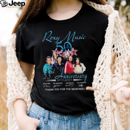 Roxy Music 53th anniversary 1970 2023 thank you for the memories signatures shirt