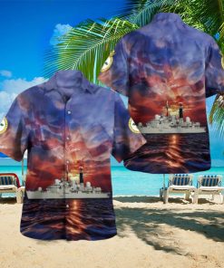 Royal Navy HMS Nottingham (D91) Hawaiian Shirt