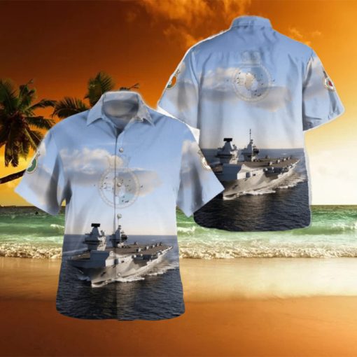 Royal Navy HMS Queen Elizabeth (R08) Hawaiian Shirt