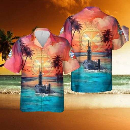 Royal Navy Trafalgar class submarine HMS Trenchant (S91) Hawaiian Shirt