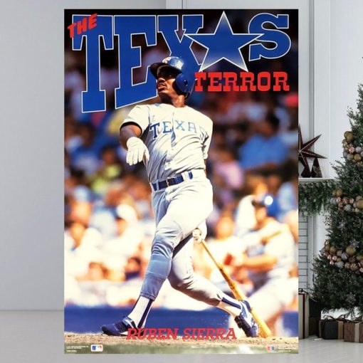 Ruben Sierra Texas Terror Texas Rangers Mlb Action Poster