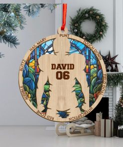 Rugby Player Personalized Christmas Ornament