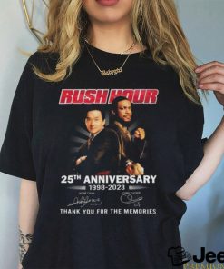 Rush Hour 25th Anniversary 1998 2023 Thank You For The Memories signatures shirt