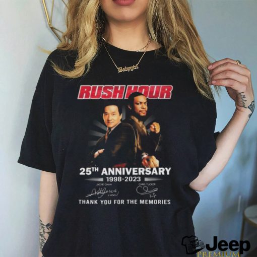 Rush Hour 25th Anniversary 1998 2023 Thank You For The Memories signatures shirt