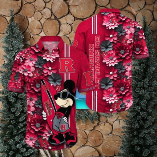 Rutgers Scarlet Knights Hawaiian Shirt Mickey Love Surfing Trending Summer Gift