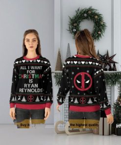 Ryan Reynolds Deadpool Ugly Christmas Sweater, Friends Christmas Sweater