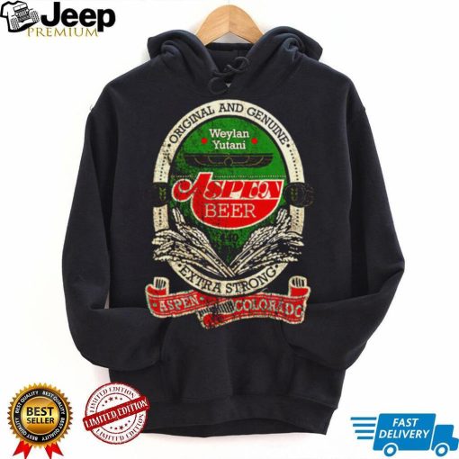 Aspen Beer Weylan Yutani Original and Genuine retro logo shirt