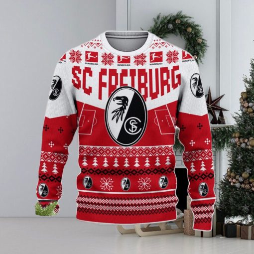 SC Freiburg Snowflakes Tree Custom Name Ugly Christmas Sweater New For Fans Gift Holidays Christmas