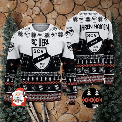 SC Verl 3D Ugly Christmas Sweater Christmas Holiday Gift Custom Name For Men And Women